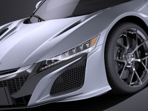 Honda NSX 2017 vray Modelo 3D