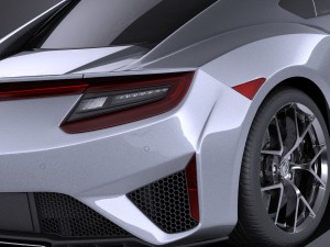 Honda NSX 2017 vray Modelo 3D