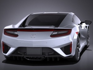 Honda NSX 2017 vray Modelo 3D