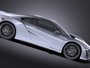 Honda NSX 2017 vray Modelo 3D