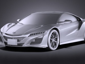 Honda NSX 2017 vray Modelo 3D