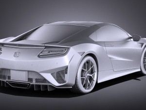 Honda NSX 2017 vray Modelo 3D