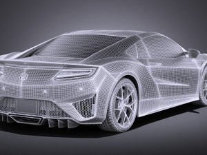Honda NSX 2017 vray Modelo 3D