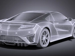 Honda NSX 2017 vray 3D Model