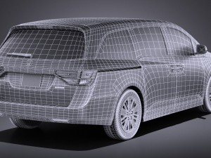 Honda Odyssey 2016 vray 3Dモデル
