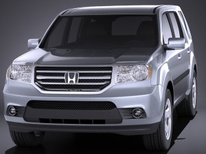 Honda Pilot 2014 vray Modello 3D