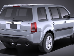Honda Pilot 2014 vray Modello 3D