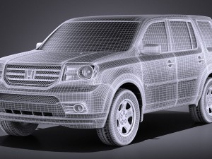 Honda Pilot 2014 vray Modello 3D