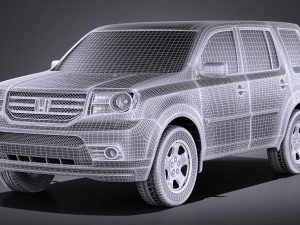 Honda Pilot 2014 vray 3D Model