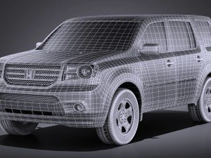 Honda Pilot 2014 vray 3D Model