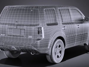 Honda Pilot 2014 vray 3D Model
