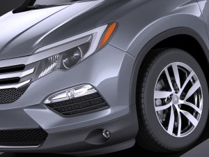 Honda Pilot 2016 vray Modèle 3D