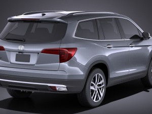 Honda Pilot 2016 vray Modèle 3D