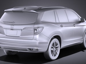 Honda Pilot 2016 vray Modèle 3D