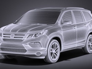 Honda Pilot 2016 vray Modèle 3D