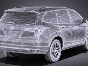 Honda Pilot 2016 vray Modèle 3D