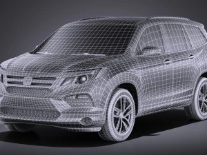 Honda Pilot 2016 vray 3D Model