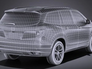 Honda Pilot 2016 vray 3D Model