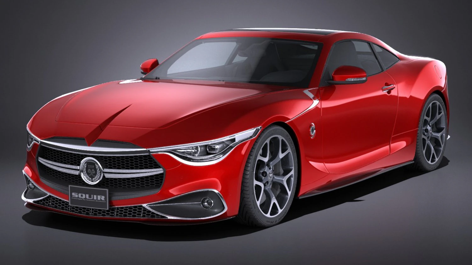 Generic Coupe V2 2016 3D Model .c4d .max .obj .3ds .fbx .stl .blend