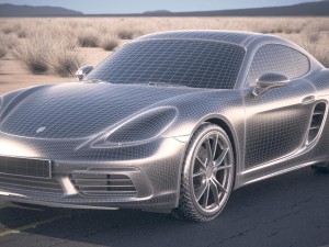 Porsche 718 Cayman 2017 Desert Studio Modello 3D