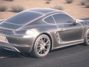 Porsche 718 Cayman 2017 Desert Studio Modello 3D