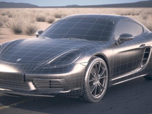 Porsche 718 Cayman 2017 Desert Studio Modello 3D