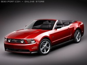 Mustang GT Convertible 2010 Modelo 3D