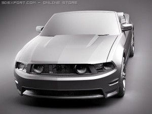 Mustang GT Convertible 2010 3D Model
