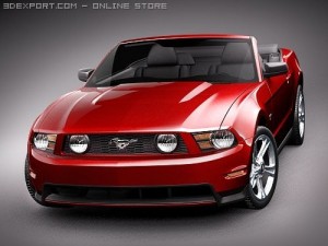 Mustang GT Convertible 2010 3D Model