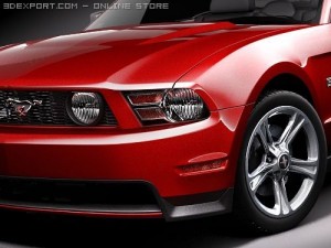 Mustang GT Convertible 2010 3D Model