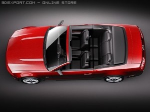 Mustang GT Convertible 2010 3D Model
