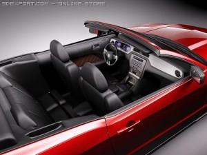Mustang GT Convertible 2010 3D Model