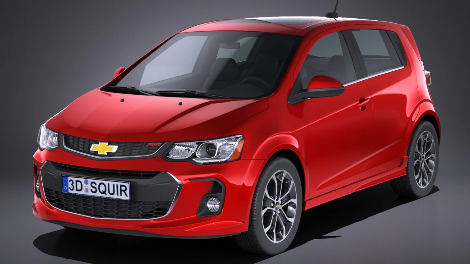 Chevrolet Sonic 2017 3D Model .c4d .max .obj .3ds .fbx .stl .blend