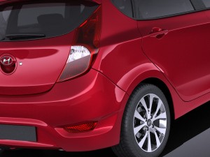 Hyundai Accent Hatchback 5-door 2017 vray 3Dモデル