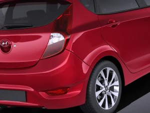 Hyundai Accent Hatchback 5-door 2017 vray 3D Model