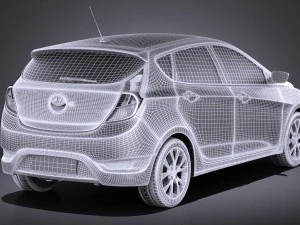 Hyundai Accent Hatchback 5-door 2017 vray 3D Model