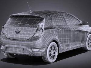 Hyundai Accent Hatchback 5-door 2017 vray 3D Model