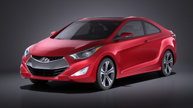 Hyundai elantra coupe 2016 vray Modelo 3D .c4d .max .obj .3ds .fbx .stl .blend 