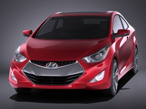 Hyundai elantra coupe 2016 vray Modelo 3D