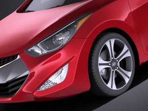 Hyundai elantra coupe 2016 vray Modelo 3D