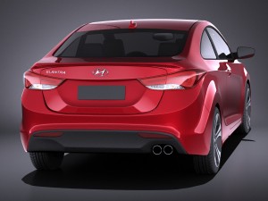 Hyundai elantra coupe 2016 vray Modelo 3D