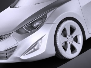 Hyundai elantra coupe 2016 vray Modelo 3D