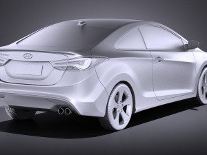 Hyundai elantra coupe 2016 vray Modelo 3D