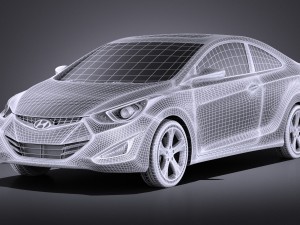 Hyundai elantra coupe 2016 vray Modelo 3D
