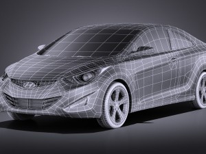 Hyundai elantra coupe 2016 vray Modelo 3D