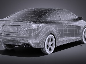 Hyundai elantra coupe 2016 vray Modelo 3D