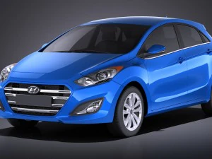 Hyundai Elantra GT 2017 vray Modelo 3D