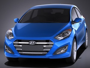 Hyundai Elantra GT 2017 vray 3D 모델
