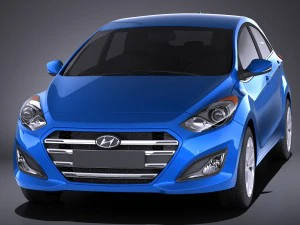 Hyundai Elantra GT 2017 vray 3D Model