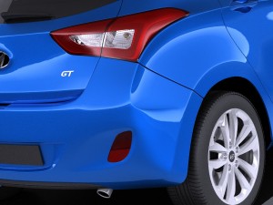 Hyundai Elantra GT 2017 vray 3D 모델